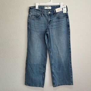 NEW Hollister Jeans Women's 24 Short Blue Baggy Low Rise Loose Relaxed Y2K Denim